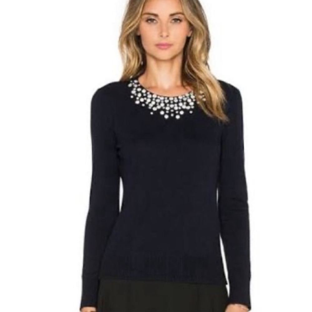 Kate spade do wonders black embellished sweater small